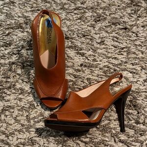 Michael Kors Tan Slingback Heels